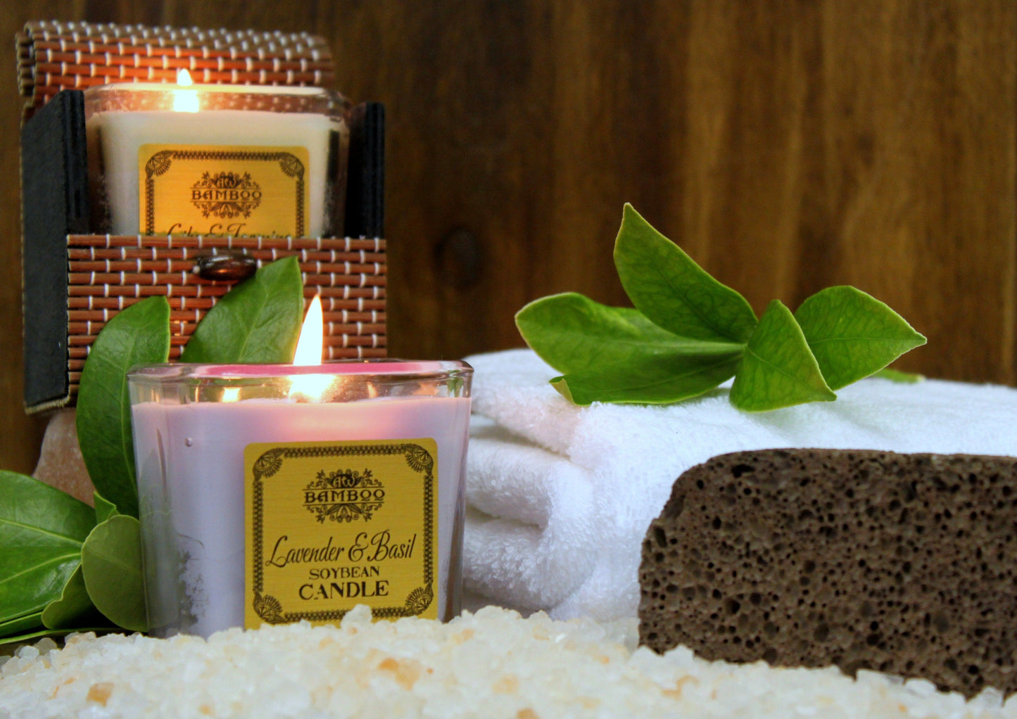 Bougie Parfumée Pamplemousse & Gingembre – Cire de Soja Naturelle