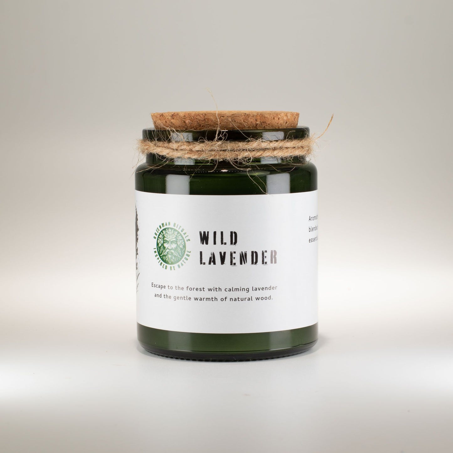 Bougie Parfumée Lavande Sauvage – Cire de Soja Naturelle & Mèche en Bois