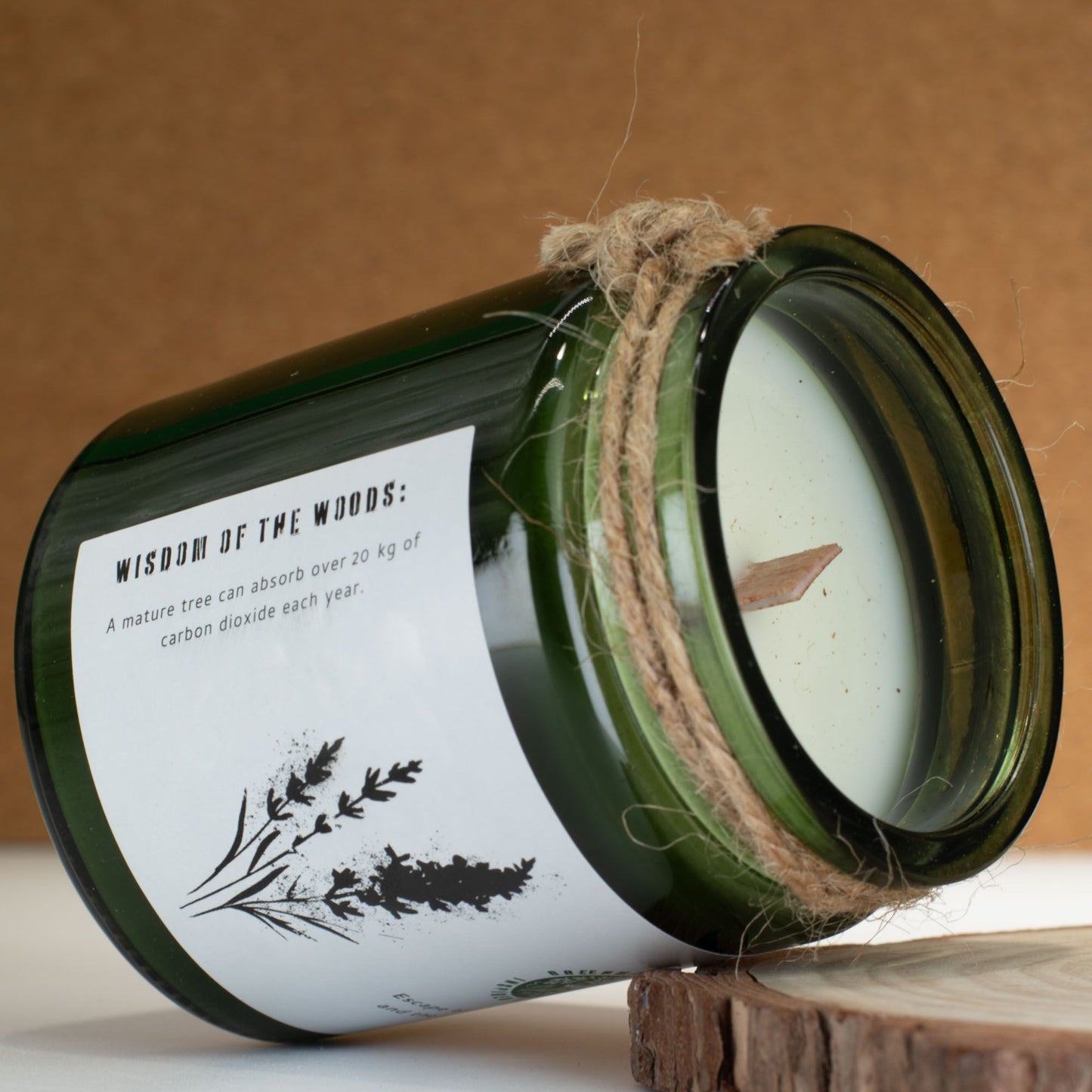 Bougie Parfumée Lavande Sauvage – Cire de Soja Naturelle & Mèche en Bois