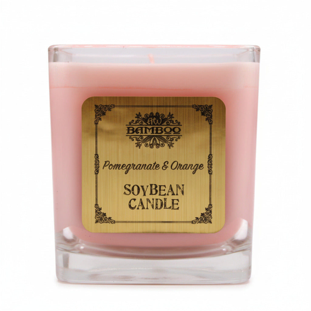 Bougie Parfumée Grenade & Orange – Cire de Soja Naturelle