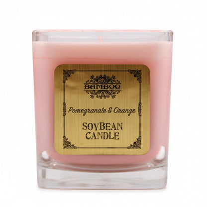 Bougie Parfumée Grenade & Orange – Cire de Soja Naturelle