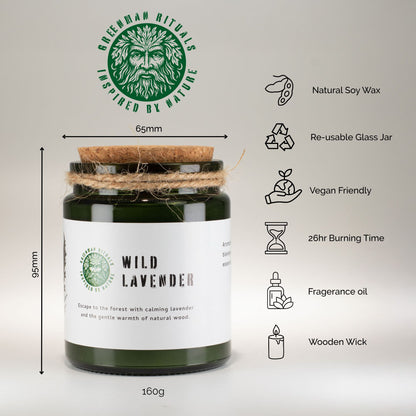 Bougie de soja Woodwick Greenman – Lune du Loup