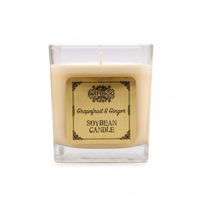 Bougie Parfumée Pamplemousse & Gingembre – Cire de Soja Naturelle