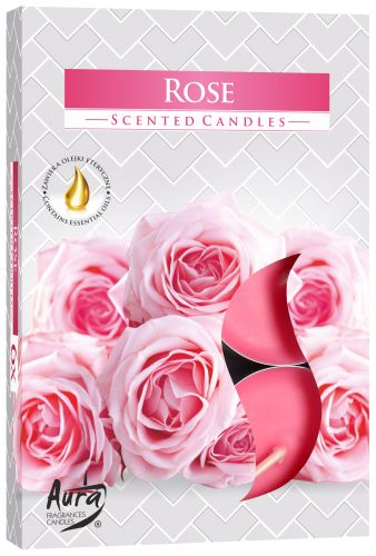 Lot de 6 bougies parfumées – Rose