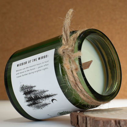 Bougie de soja Woodwick Greenman – Lune du Loup