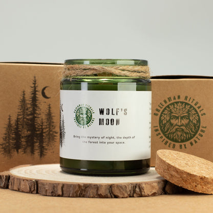 Bougie de soja Woodwick Greenman – Lune du Loup
