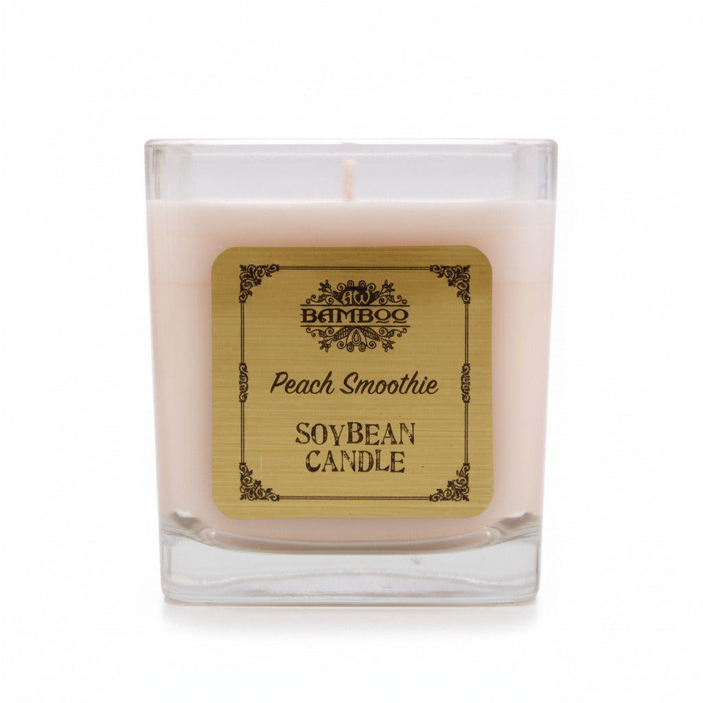 Bougie Parfumée Pêche « Peach Smoothie » – Cire de Soja Naturelle