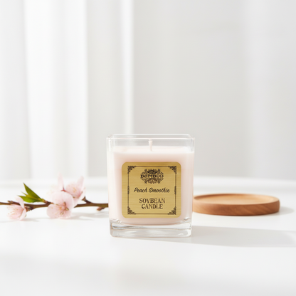 Bougie Parfumée Pêche « Peach Smoothie » – Cire de Soja Naturelle