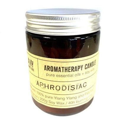 Bougie d’Aromathérapie Aphrodisiaque – Cire de Soja Naturelle & Huiles Essentielles